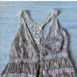 Sundance sheer floral blouse Size large